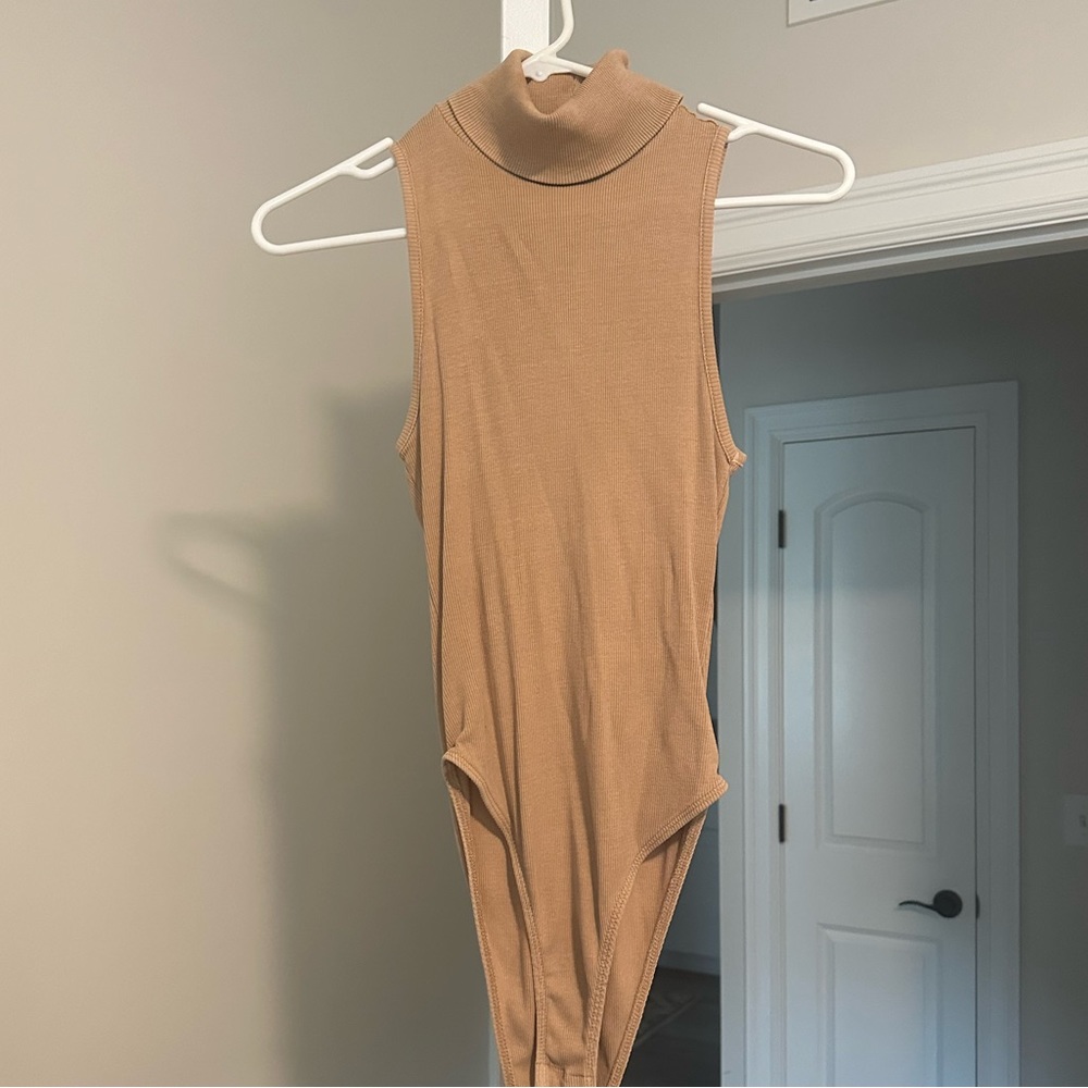Zara ribbed turtleneck sleeveless bodysuit!
